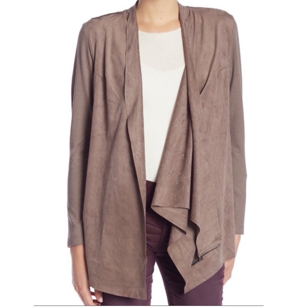 NWOT Kut from the Kloth Sansa 3-Way Wear Faux Suede Drape Jacket